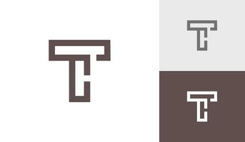 lettera tc iniziale monogramma logo design vettore