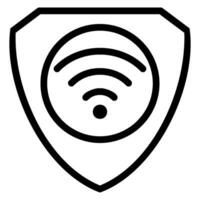 icona della linea di connessione wifi vettore