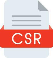 csr file formato linea icona vettore