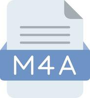 m4a file formato linea icona vettore