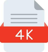 4k file formato linea icona vettore