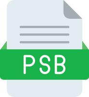 psb file formato linea icona vettore