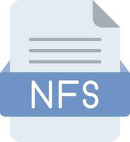 nf file formato linea icona vettore