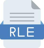 rle file formato linea icona vettore