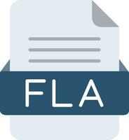 fla file formato linea icona vettore