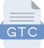 gtc file formato linea icona vettore