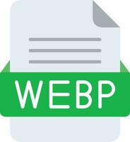 webp file formato linea icona vettore