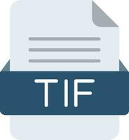 tif file formato linea icona vettore