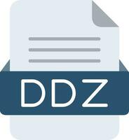 ddz file formato linea icona vettore