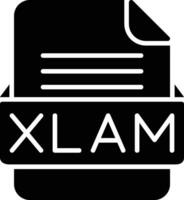 xlam file formato linea icona vettore