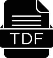 tdf file formato linea icona vettore