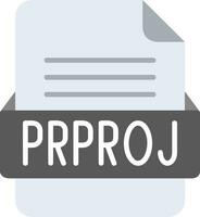 prproj file formato linea icona vettore