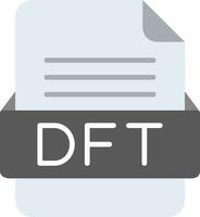dft file formato linea icona vettore