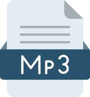 mp3 file formato linea icona vettore