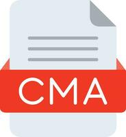 cma file formato linea icona vettore