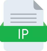 ip file formato linea icona vettore
