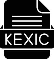 kexic file formato linea icona vettore