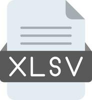 xlsv file formato linea icona vettore