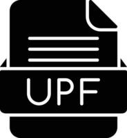 upf file formato linea icona vettore
