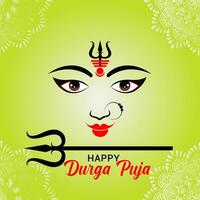 contento Durga puja sfondo design vettore