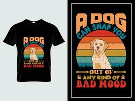 cane tipografia t camicia design vettore citazione Vintage ▾, un' cane può schiocco voi su di qualunque genere di cattivo umore