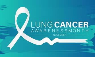 polmone cancro consapevolezza mese - novembre .striscione, manifesto, carta, sfondo design. vettore
