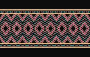 etnico astratto ikat arte. azteco ornamento Stampa. geometrico etnico modello senza soluzione di continuità colore orientale. design per sfondo ,tenda, tappeto, sfondo, vestiario, avvolgere, batik, vettore illustrazione.