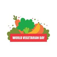 sfondo della giornata mondiale vegetariana. vettore