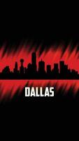 dallas vettore città silhouette, rosso e nero diagonale mezzitoni sfondo