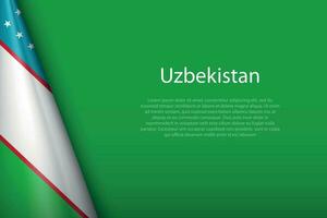 nazionale bandiera Uzbekistan isolato su sfondo con copyspace vettore