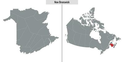 carta geografica Provincia di Canada vettore