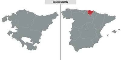 carta geografica regione di Spagna vettore