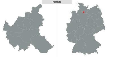 carta geografica stato di Germania vettore