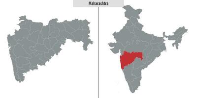 carta geografica stato di India vettore