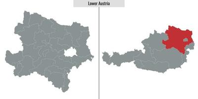 carta geografica stato di Austria vettore