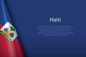nazionale bandiera Haiti isolato su sfondo con copyspace vettore
