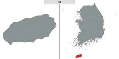 carta geografica stato di Sud Corea vettore