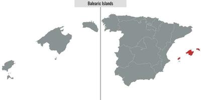 carta geografica regione di Spagna vettore