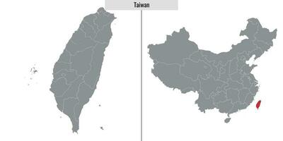 carta geografica Provincia di Cina vettore