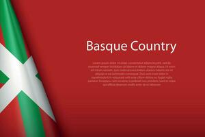 bandiera basco nazione, Comunità di Spagna, isolato su sfondo con copyspace vettore