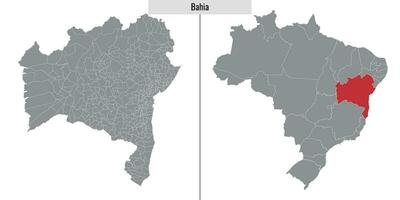 carta geografica stato di brasile vettore