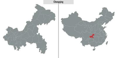 carta geografica Provincia di Cina vettore