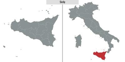 carta geografica Provincia di Italia vettore