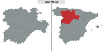 carta geografica regione di Spagna vettore