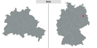 carta geografica di Berlino vettore