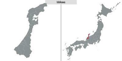 carta geografica prefettura di Giappone vettore