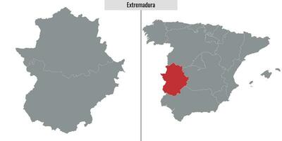 carta geografica regione di Spagna vettore