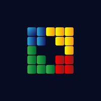 puzzle medicina logo. puzzle attraversare logo. puzzle logo design modello vettore