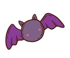 carino pipistrello per Halloween mano disegnato scarabocchio vettore illustrazione modificabile colore