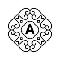 monogramma logo, iniziale, Vintage ▾ ornamento vettore